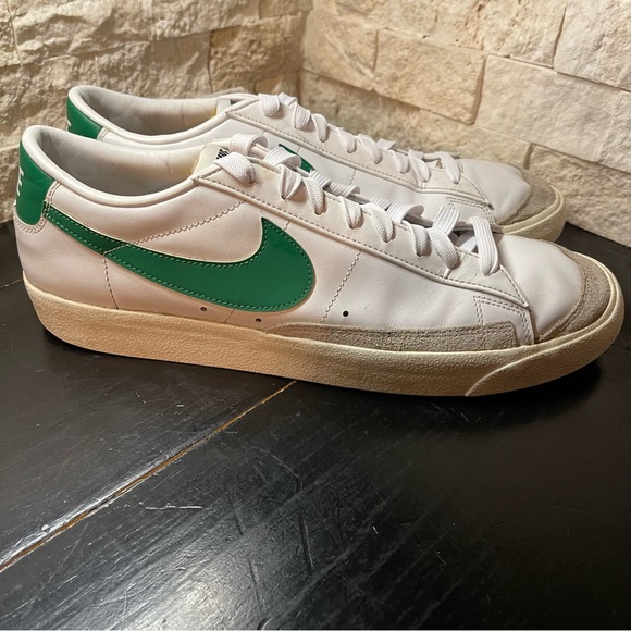 Nike Other - Nike Blazer '77 Vintage Low Pine Green Men's Size 14 White Leather Sneaker